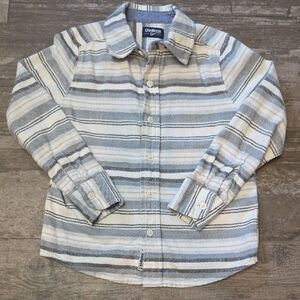 OshKosh B'gosh Gray and White Casual Button Down Shirt